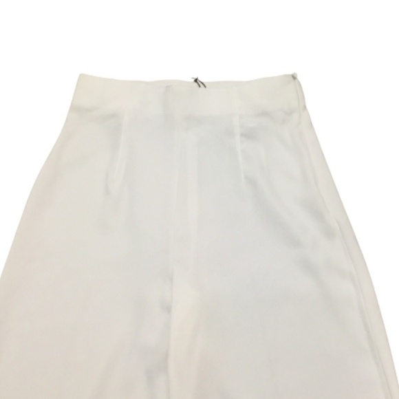 Zara size large, white straight leg dress pants with pleat, side zipper, new - Picture 4 of 7
